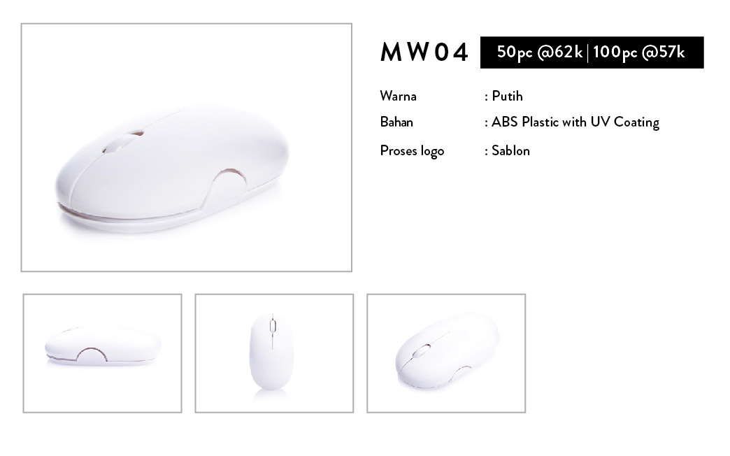 Mouse Wireless Custom MW 04 ILY ACTIVA Souvenir & Tumbler Surabaya